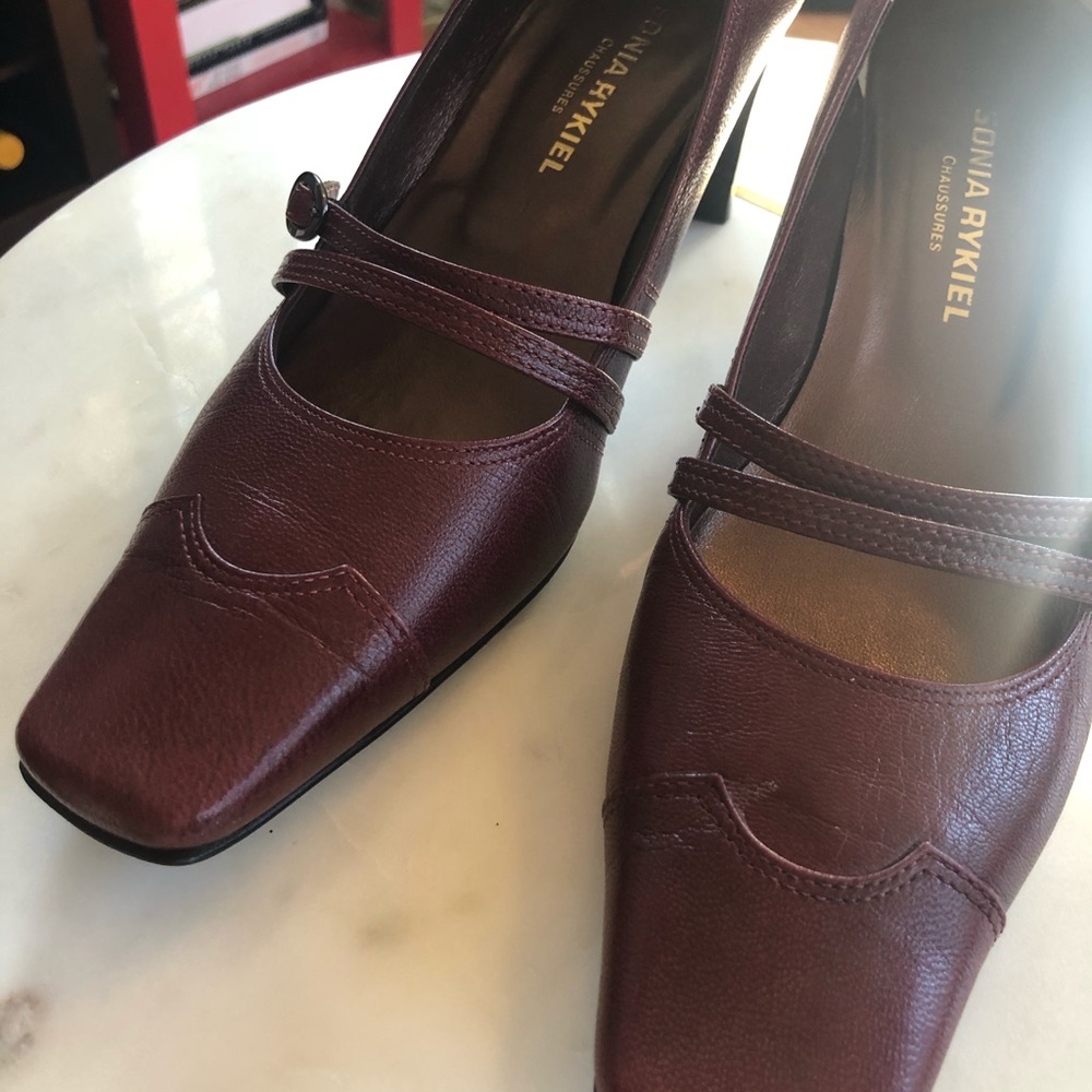 Sonia Rykiel burgundy heels